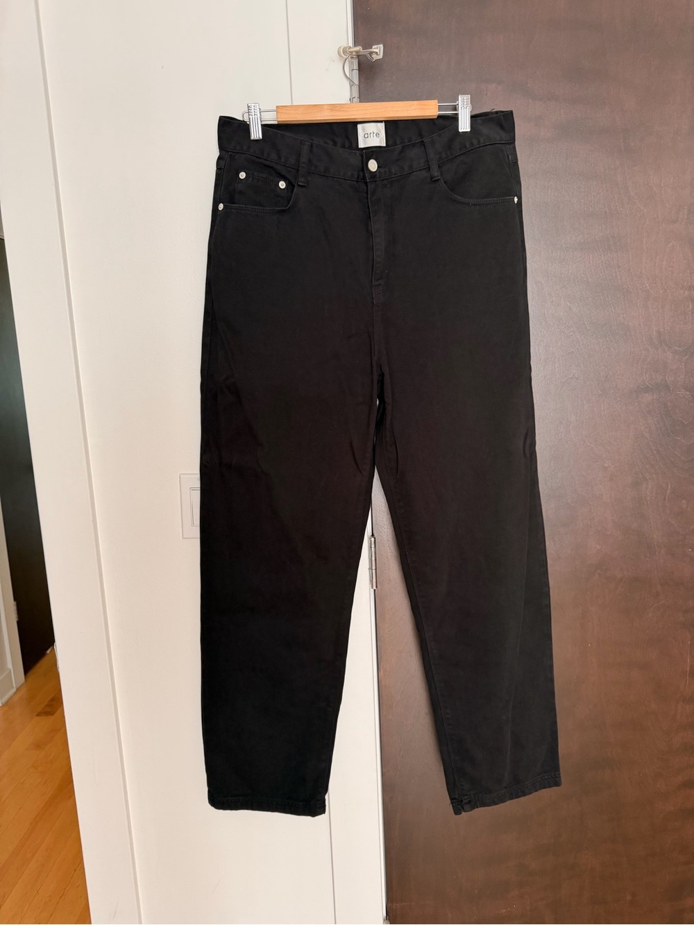 Arte Antwerp Wide Pants 36 x 30 Black Mens